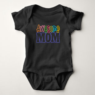 Colorful Awesome Mom Mother's Day   Bodysuit
