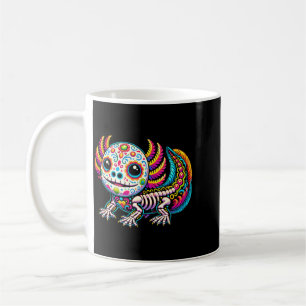 Colorful Axolotl Día De Muertos Sugar Skull Day Of Coffee Mug