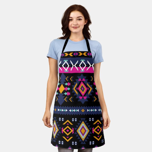 Colorful Aztec Apron (Worn)