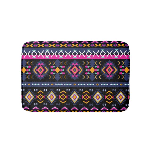 Colorful Aztec Bath Mat (Front)