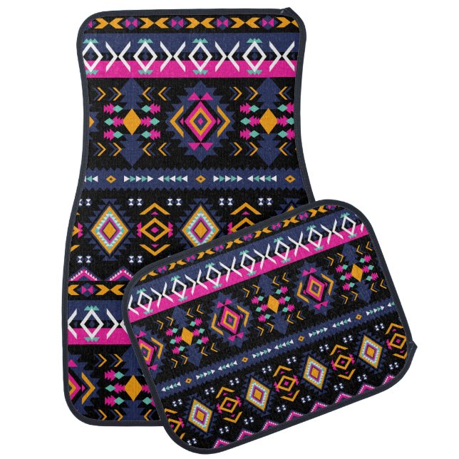 Colorful Aztec Car Floor Mat (Set)