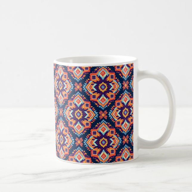 Colorful Aztec Geometric Pattern Coffee Mug (Right)