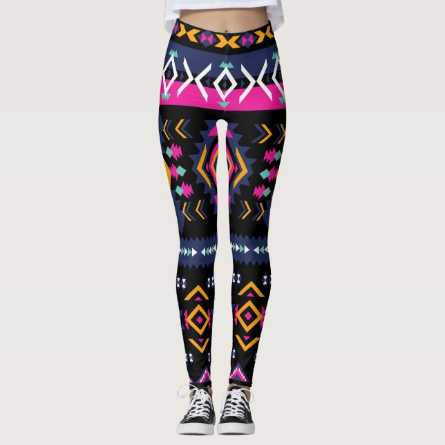 Colorful Aztec Leggings (Front)