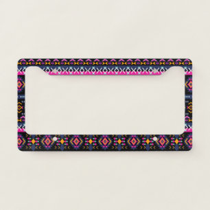 Colorful Aztec License Plate Frame