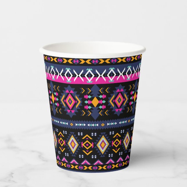 Colorful Aztec Paper Cups (Front)
