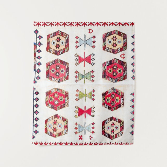 Colorful Aztec Pattern Accent Tapestry (Front)