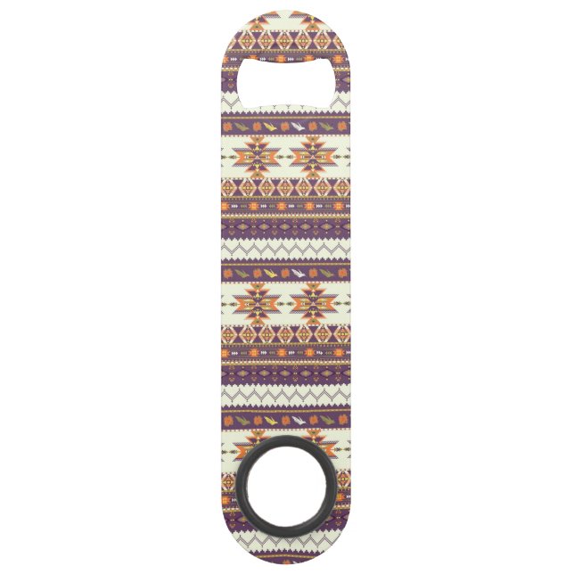 Colorful aztec pattern bar key (Front)