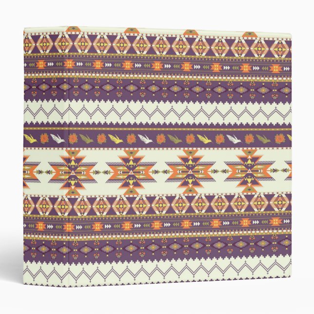 Colorful aztec pattern binder (Front/Spine)