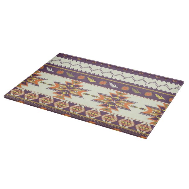 Colorful aztec pattern cutting board (Corner)