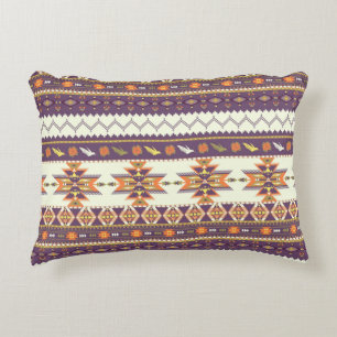 Colorful aztec pattern decorative pillow