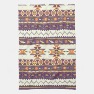 Colorful aztec pattern kitchen towel