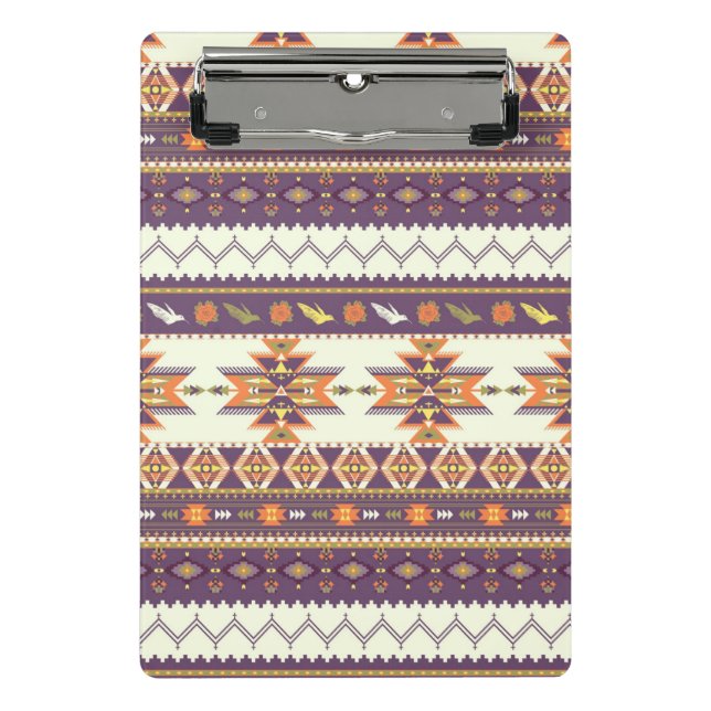 Colorful aztec pattern mini clipboard (Front)