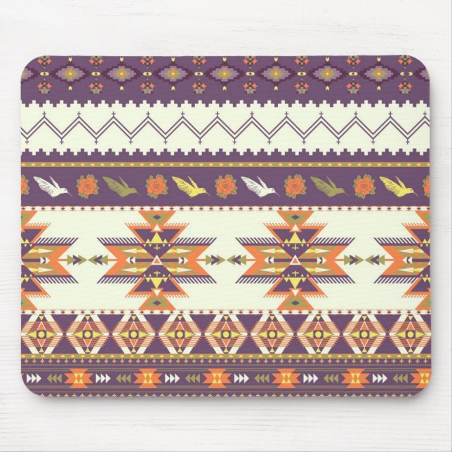 Colorful aztec pattern mouse pad (Front)