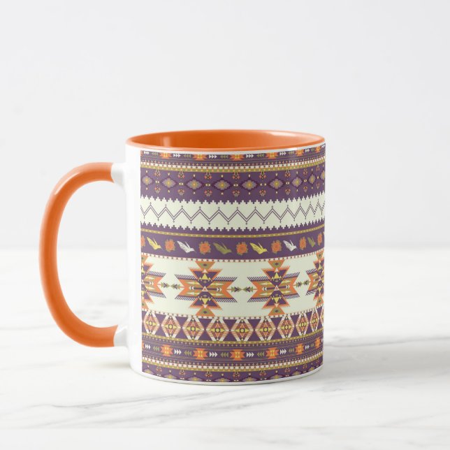 Colorful aztec pattern mug (Left)
