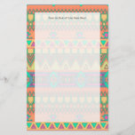 Colorful Aztec Pattern Stationery