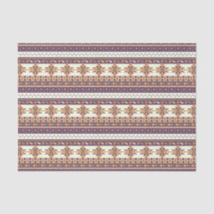 Colorful aztec pattern tissue paper