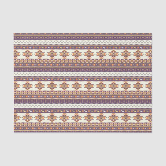 Colorful aztec pattern tissue paper (Front)