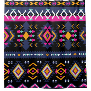 Colorful Aztec Shower Curtain