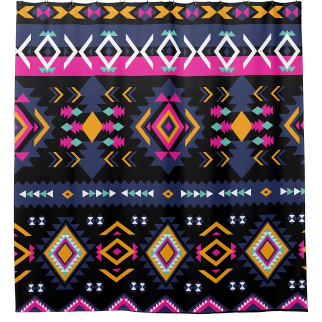Colorful Aztec  Shower Curtain (Front)