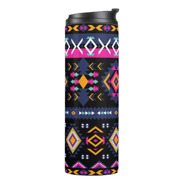 Colorful Aztec Thermal Tumbler (Rotated Left)