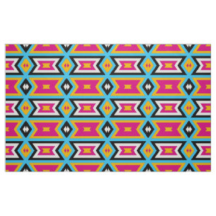 Colorful Aztec Tribal Trendy Geometric Pattern Fabric