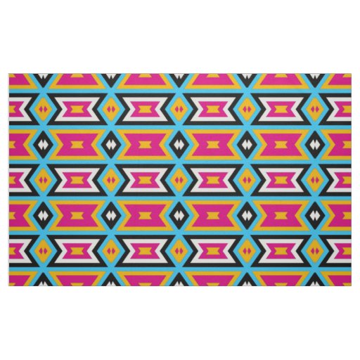 Colorful Aztec Tribal Trendy Geometric Pattern Fabric