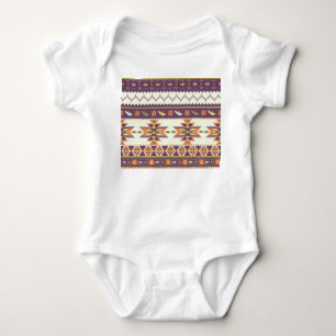 Colorful Aztec: vibrant seamless pattern. Baby Bodysuit