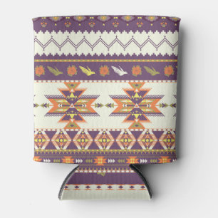 Colorful Aztec: vibrant seamless pattern. Can Cooler