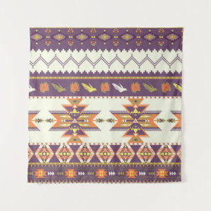 Colorful Aztec: vibrant seamless pattern. Tapestry
