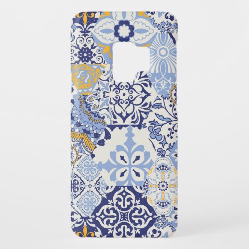 Colorful Azulejos tiles hand_drawn pattern Case_Mate Samsung Galaxy S9 Case
