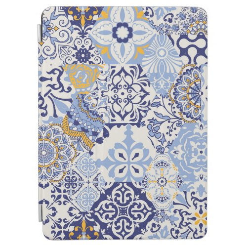Colorful Azulejos tiles hand_drawn pattern iPad Air Cover