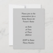 Colorful Baby Boots Unisex Shower Invitations (Back)