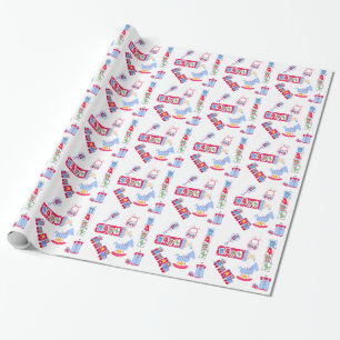 Colorful Baby Boy Shower Wrapping Paper