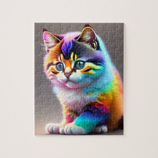 Colorful Baby Cat Jigsaw Puzzle (Vertical)