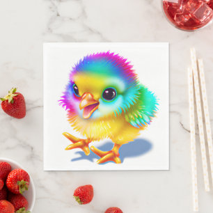 Colorful Baby Chicken Napkins