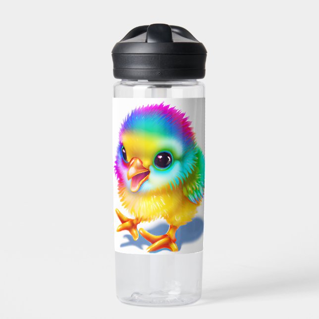 Colorful Baby Chicken Water Bottle (Front)