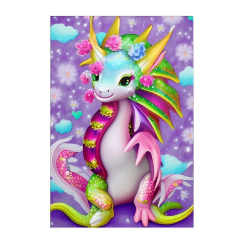 Colorful Baby Dragon  Acrylic Print