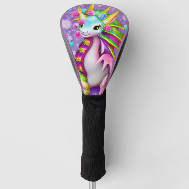 Colorful Baby Dragon  Golf Head Cover (Front)