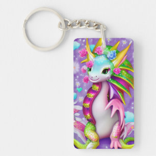 Colorful Baby Dragon  Keychain