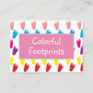 Colorful Baby Footprint Business Card