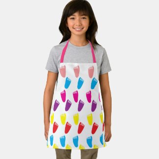 Colorful Baby Footprint Pattern Kids