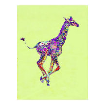 colorful baby giraffe