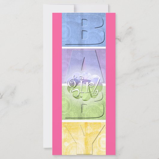 Colorful Baby Girl (Large bookmark) (Back)