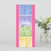 Colorful Baby Girl (Large bookmark) (Standing Front)