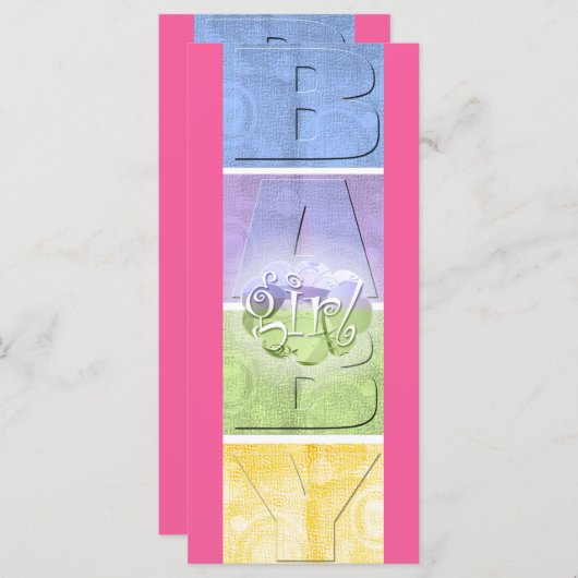 Colorful Baby Girl (Large bookmark) (Front/Back)