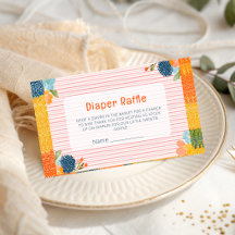 Colorful Baby in Bloom Wildflower Diaper Raffle