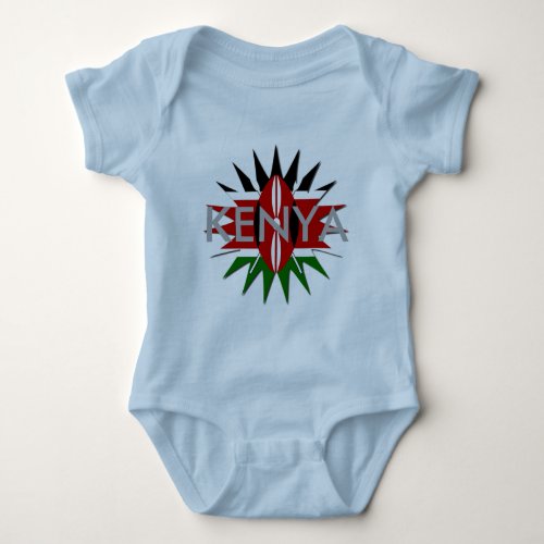 Colorful Baby Kids Kenya Hakuna Matata Flag Baby Bodysuit