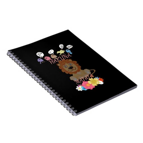 Colorful baby lion notebook