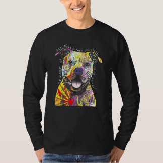 Colorful Baby Pit Bull Terrier Dad Mom Kidding T-Shirt