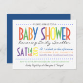 Colorful Baby Shower Invitation (Front/Back)